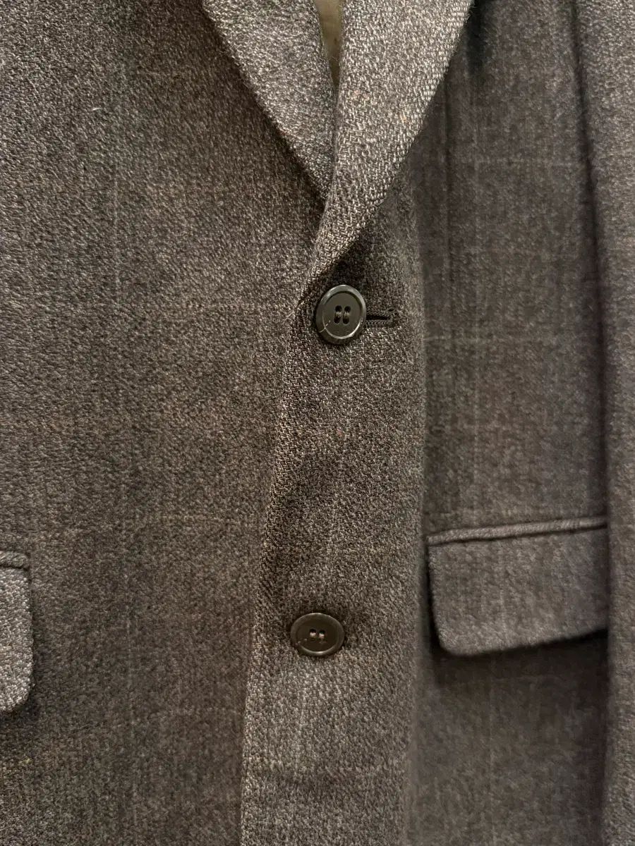 L) カシミヤ100％ チェック テーラードジャケット - メルカリ