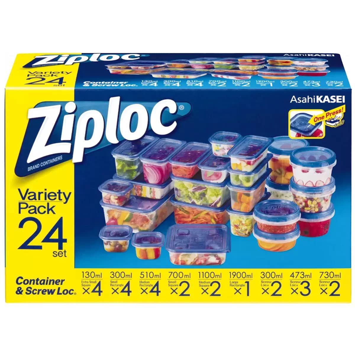 Ziploc 9種類 24個入 ジップロックコンテナ セット プラスチック