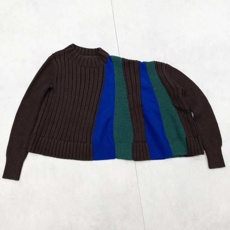 【希少デザイン】sacai アシンメトリー タートルニット 美品 sacai サカイ アシンメトリー ニット sacai サカイ ニットトップス