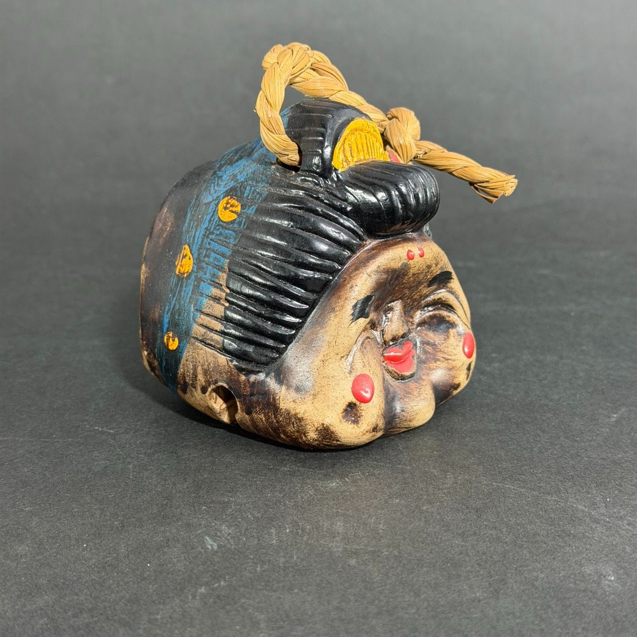 招福土鈴 おかめ ひょっとこ 二面土鈴 お多福 万兵 - メルカリ
