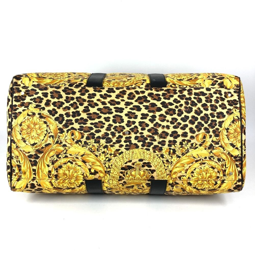 VERSACE ヴェルサーチ ボストンバッグ レオパード 豹 ヒョウ PVC