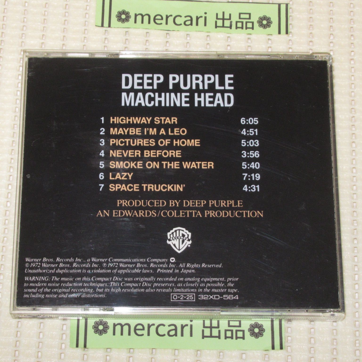 CD 32XD-564 3200円 ディープ・パープル マシン・ヘッド 帯なし DEEP