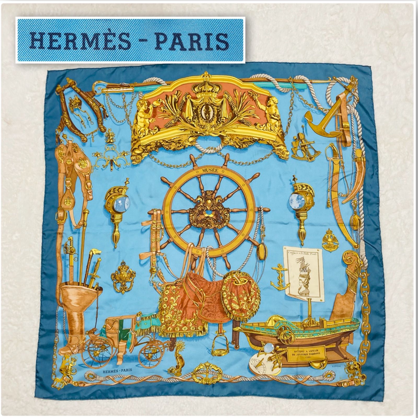 HERMES エルメス カレ90 MUSEE ミュゼ 大判スカーフ シルク100