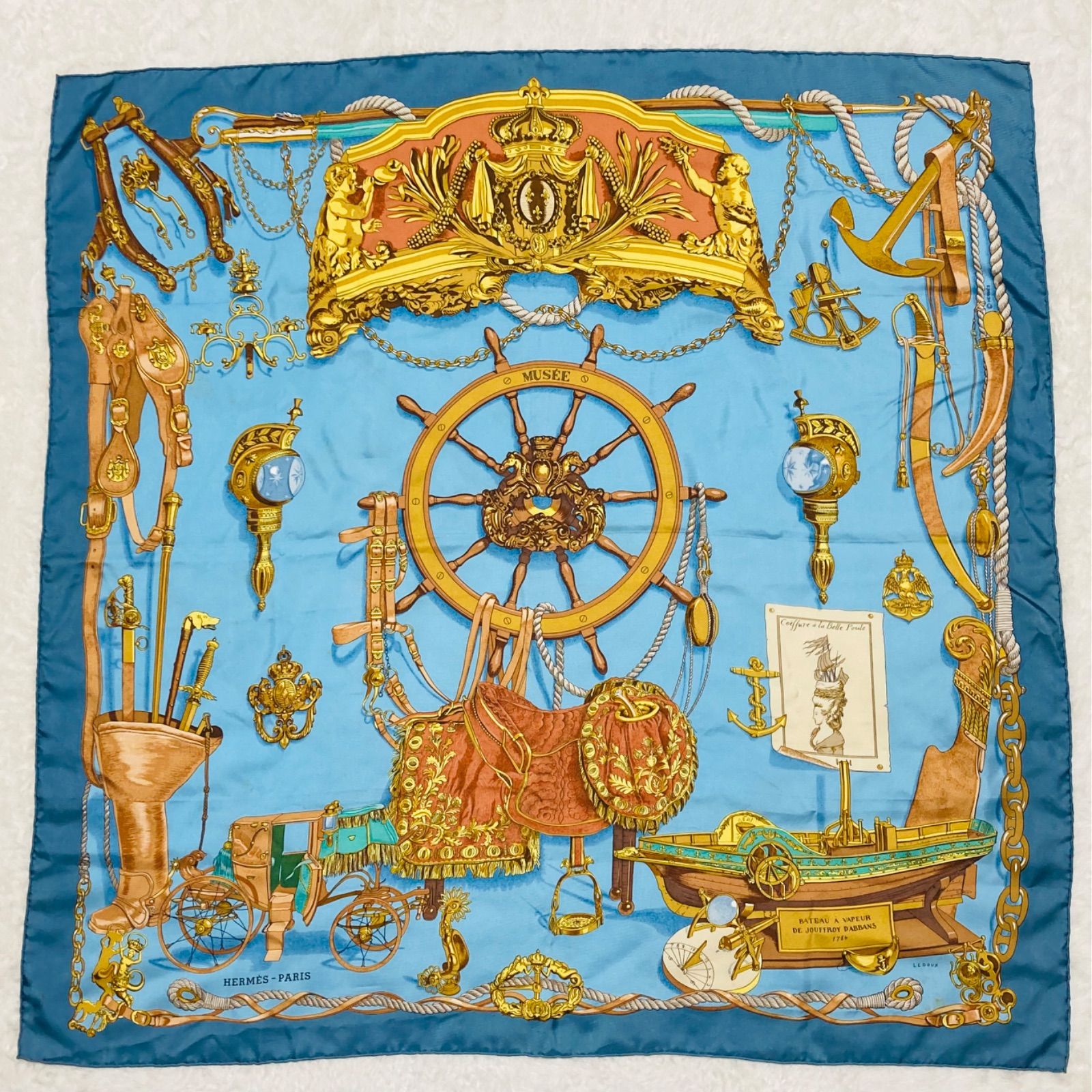 HERMES エルメス カレ90 MUSEE ミュゼ 大判スカーフ シルク100