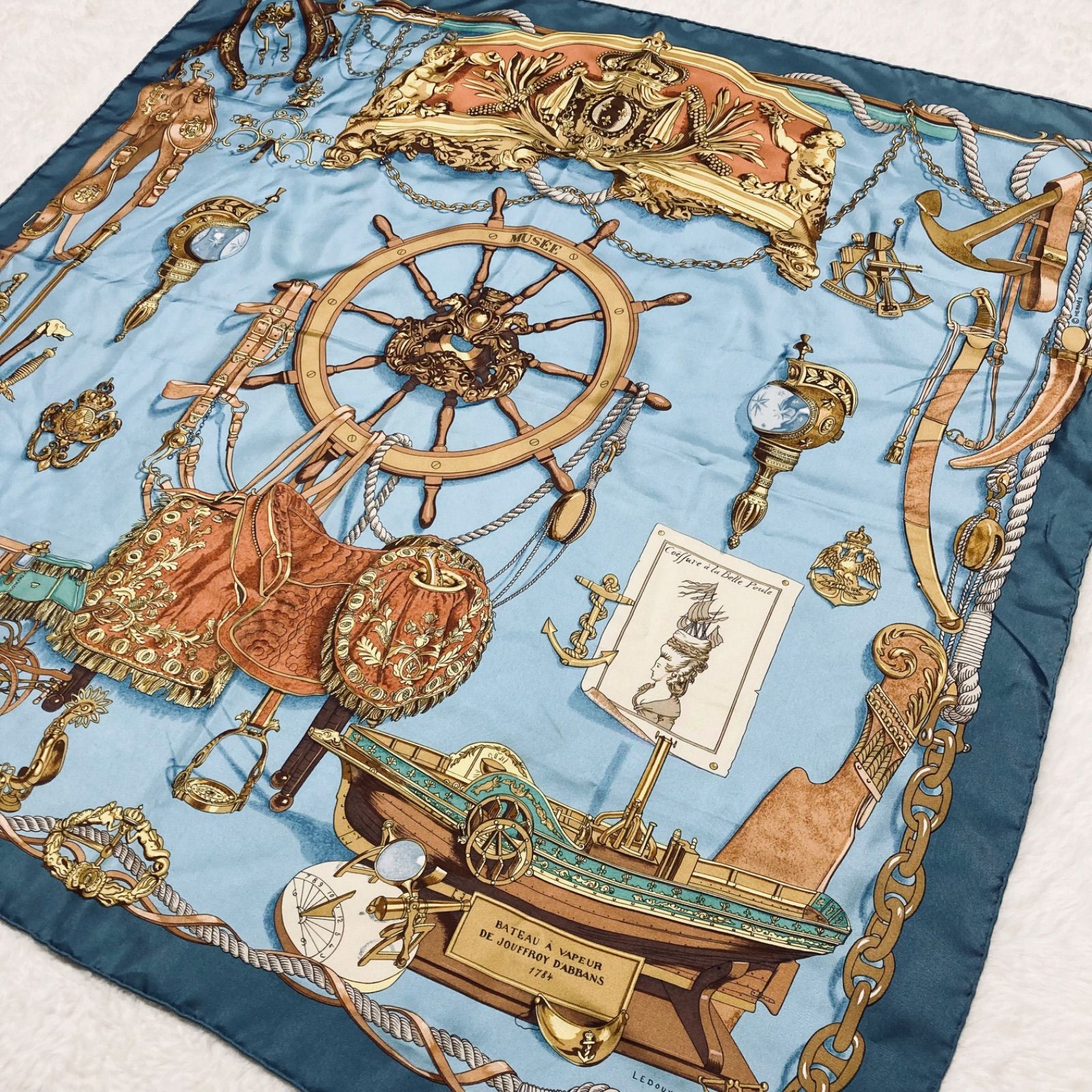 HERMES エルメス カレ90 MUSEE ミュゼ 大判スカーフ シルク100