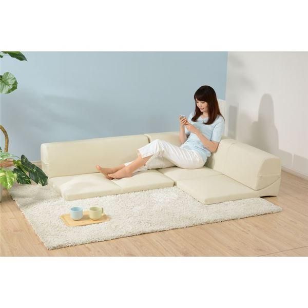 コーナーソファー 3点セット 〔1人掛け＋2人掛け＋コーナーソファ PVC