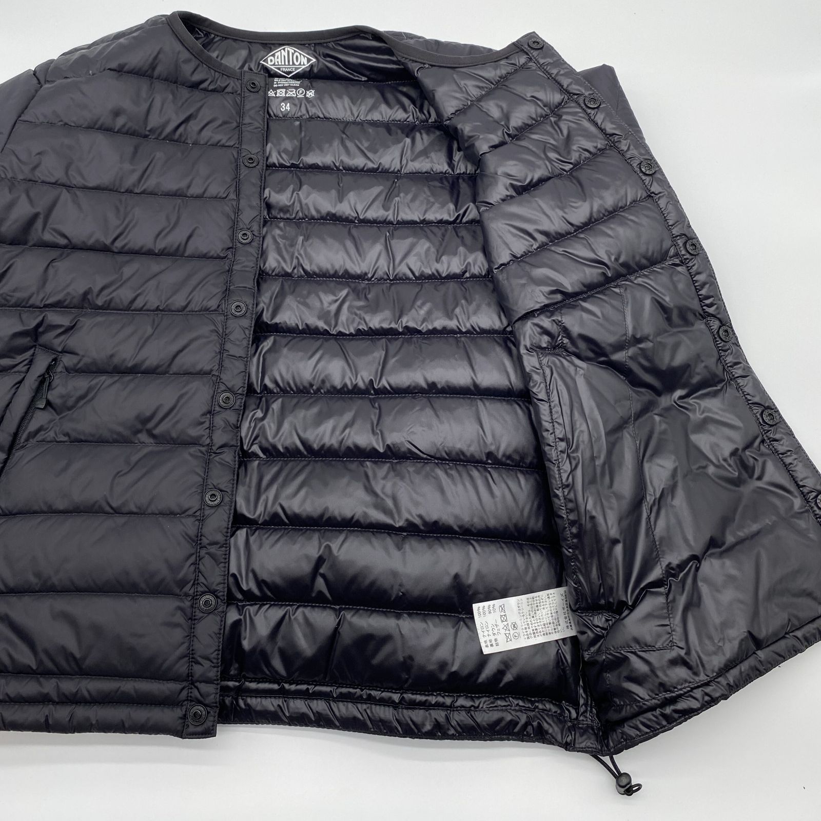 DANTON ダントン インナーダウン ジャケット ブラック XS 34 - メルカリ