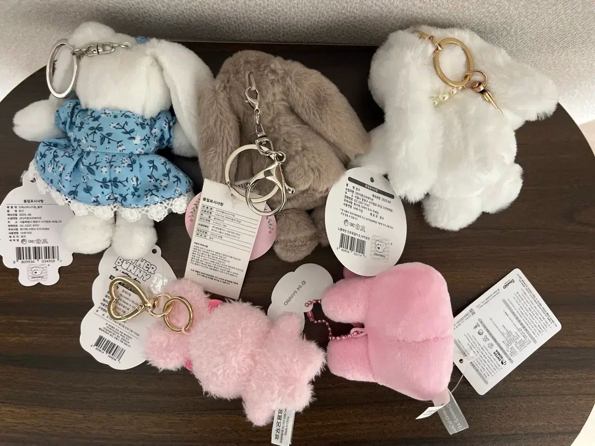 5種セットぬいぐるみキーホルダー Noble Rabbit My Melody Esther