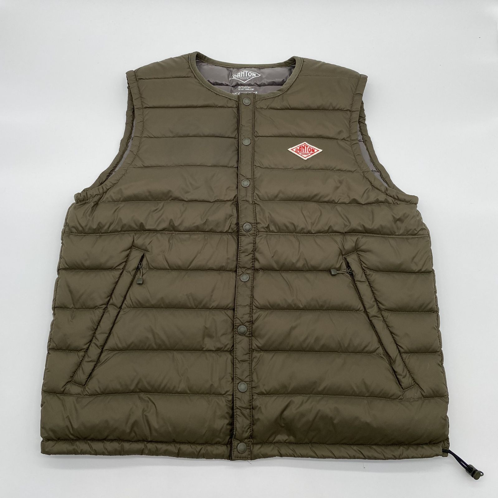 DANTON ダントン ダウンベスト オリーブカラー サイズ34（XS） - メルカリ