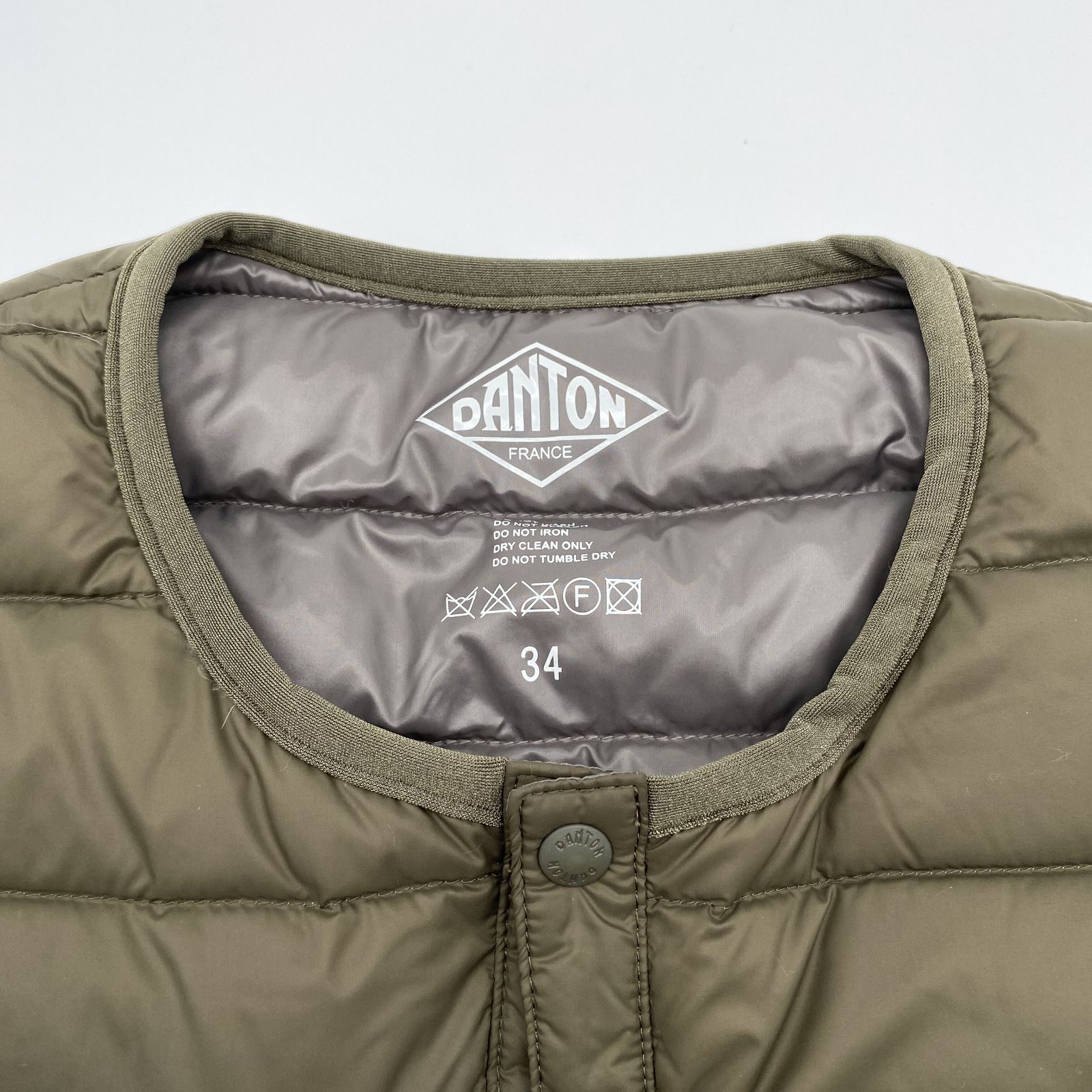 DANTON ダントン ダウンベスト オリーブカラー サイズ34（XS） - メルカリ