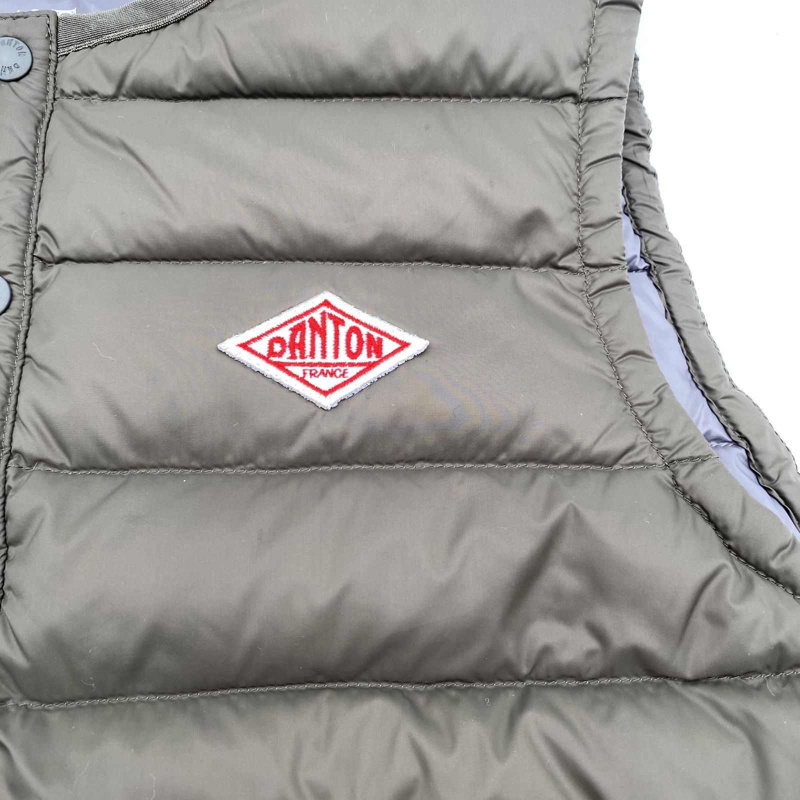 DANTON ダントン ダウンベスト オリーブカラー サイズ34（XS） - メルカリ