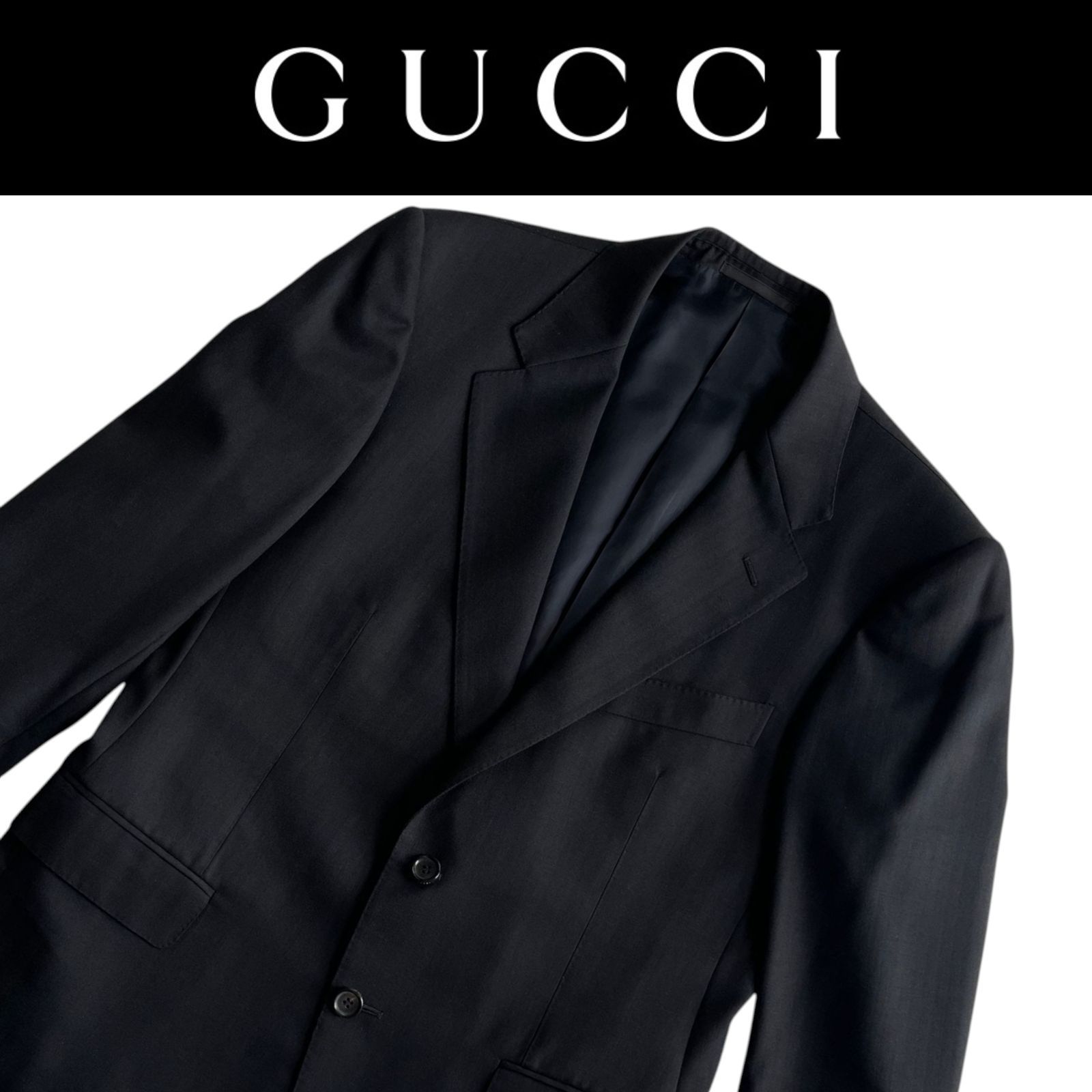 GUCCI グッチ メンズ シングル2釦 テーラードジャケット サイドベンツ