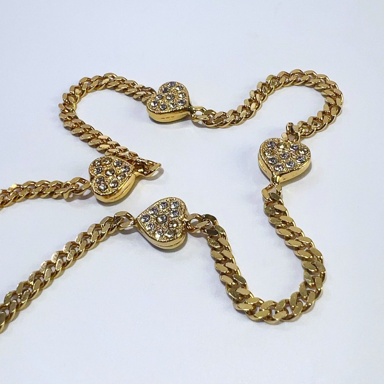 CELINE セリーヌ マカダム ハート モチーフ クリスタル 喜平