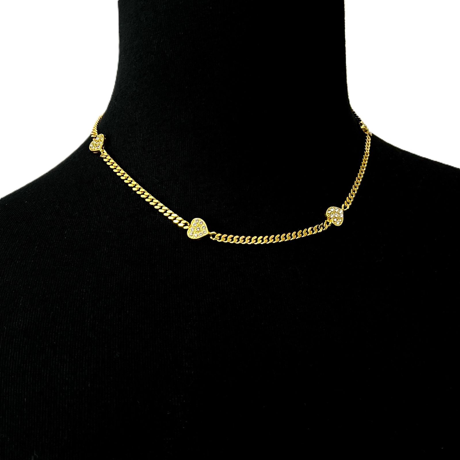 CELINE セリーヌ マカダム ハート モチーフ クリスタル 喜平