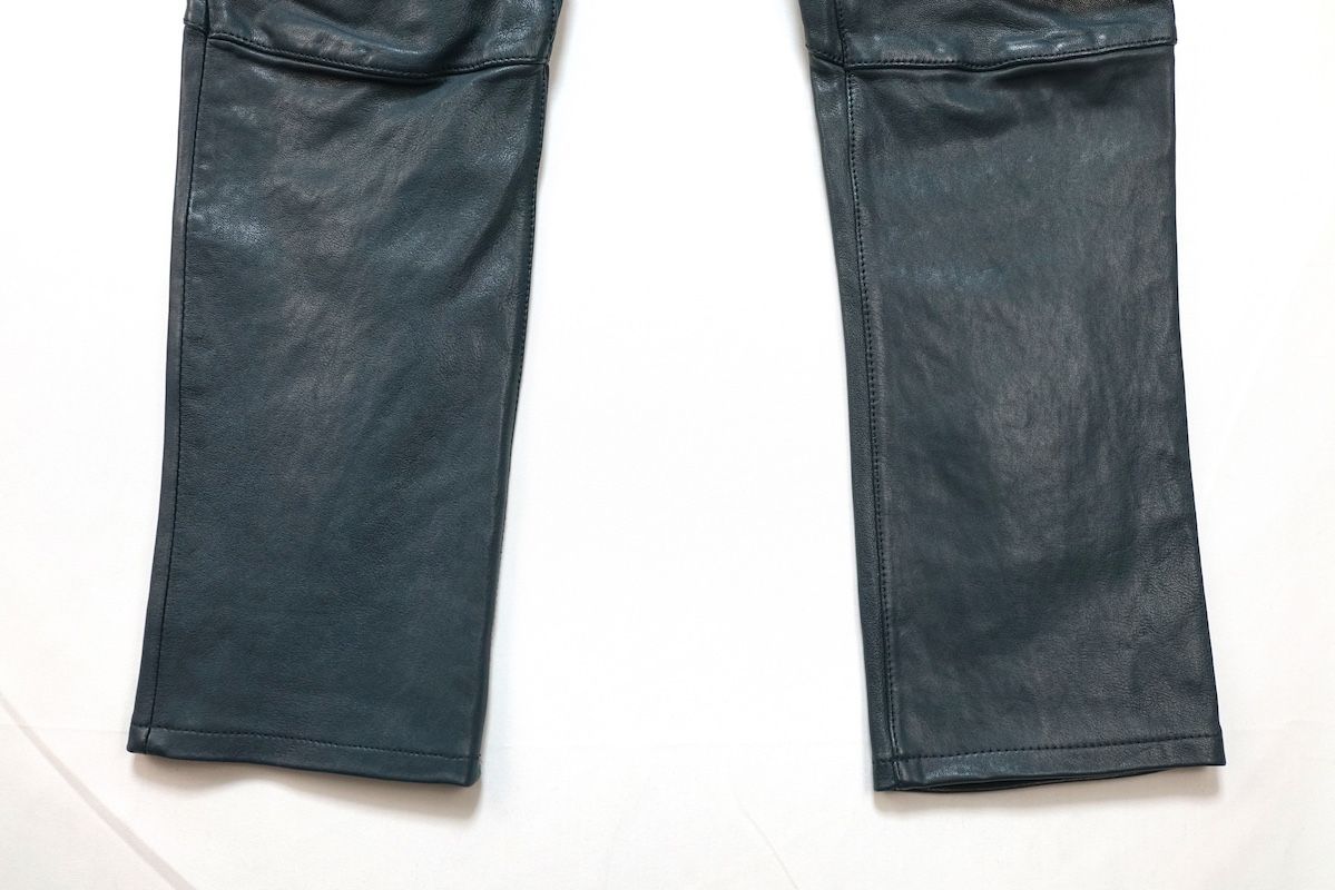 BALMAIN バルマン オール レザー スリム バイカー パンツ ジッパー