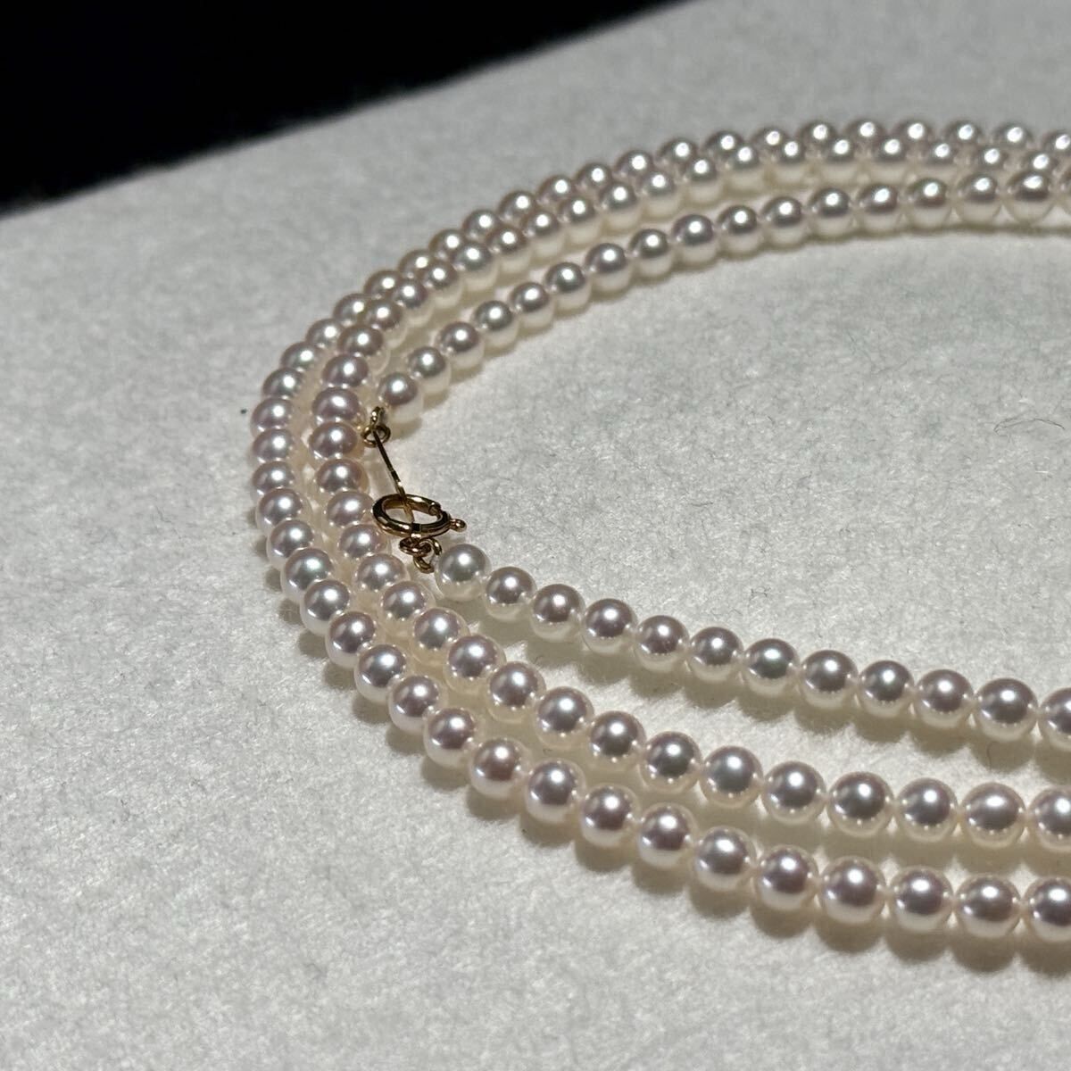 K18】TASAKI/タサキ アコヤ真珠 ベビーパール ロング ネックレス 4.01