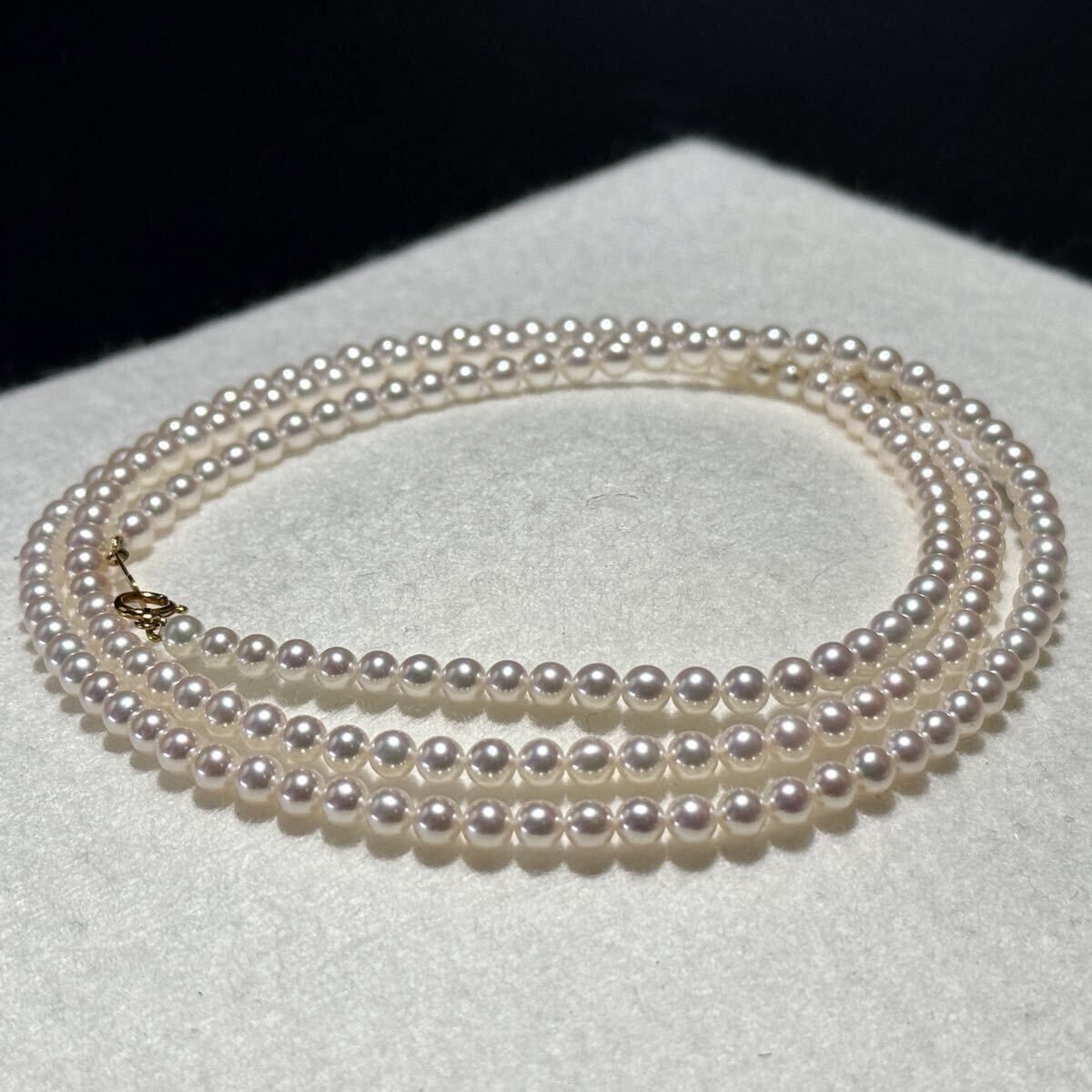 K18】TASAKI/タサキ アコヤ真珠 ベビーパール ロング ネックレス 4.01
