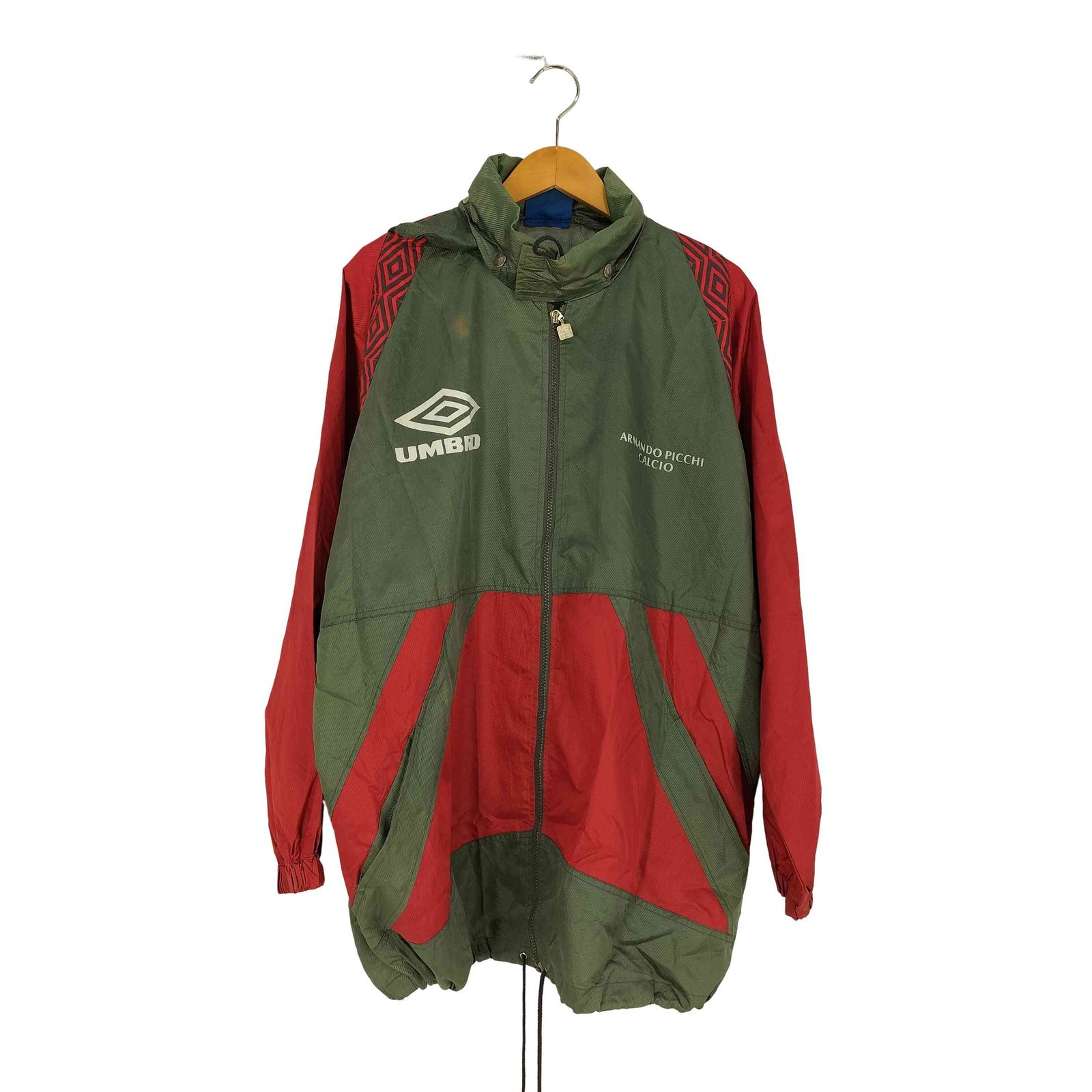 アンブロ UMBRO 90S フード収納 バックロゴ ドローコード ジップアップ