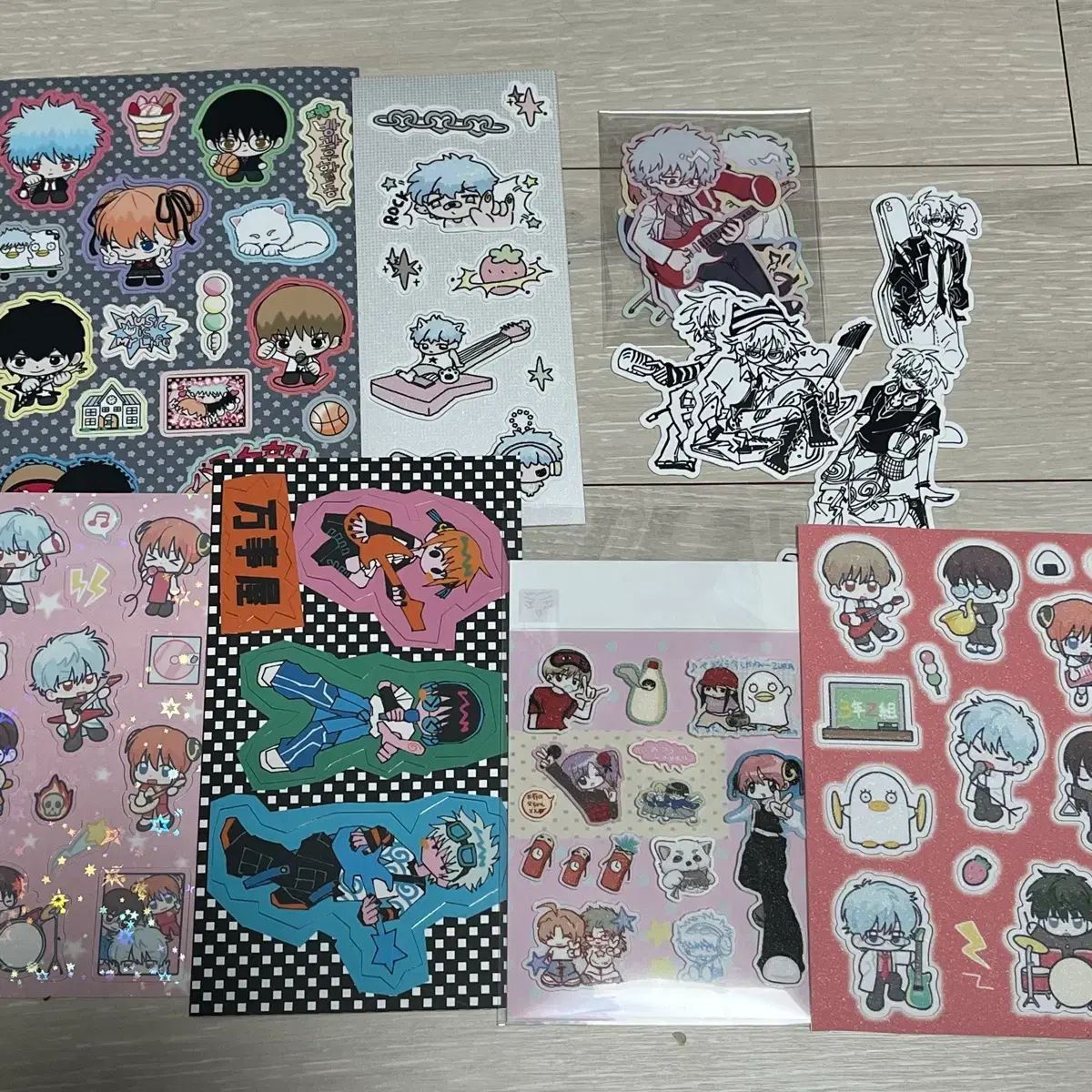 銀魂 銀時 志村 新八 神楽 非公式グッズ ステッカー - メルカリ