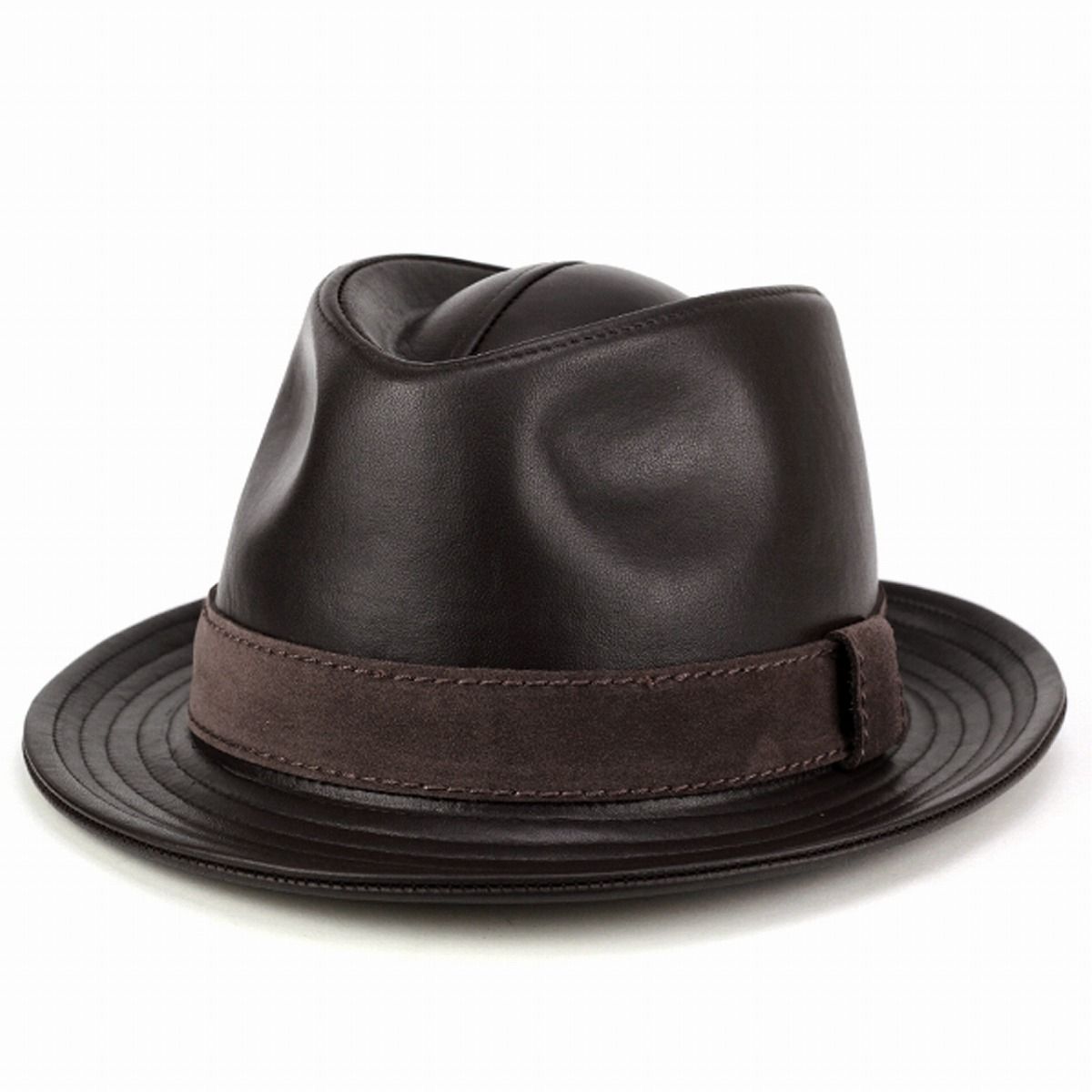 KASZKIET (カシュケット) 帽子 メンズ ハット レザー 中折れハット