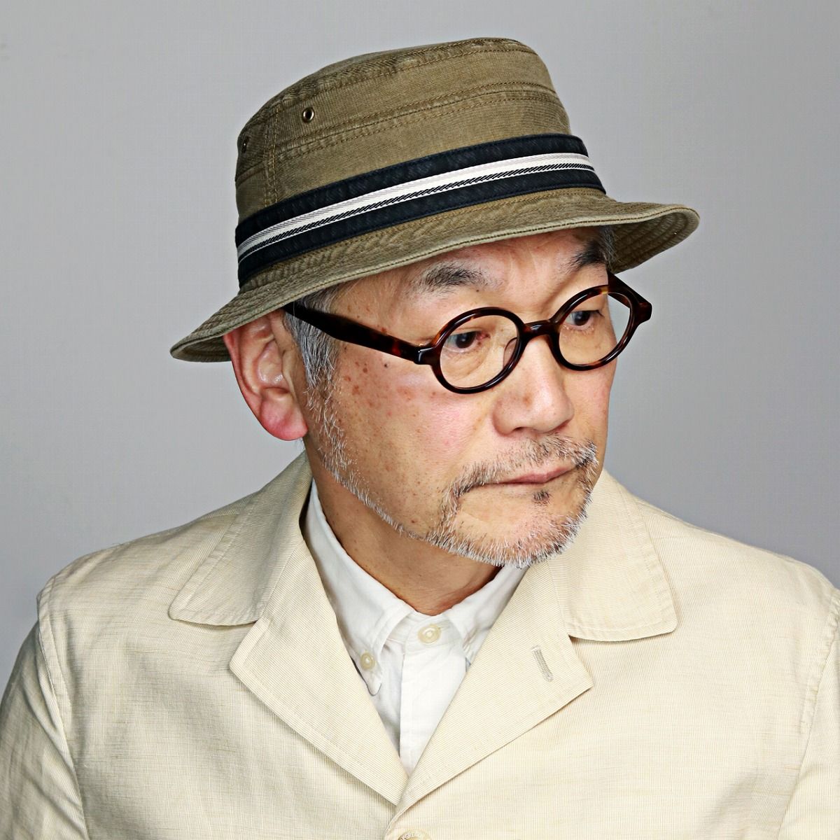 KNOX (ノックス) メンズ 帽子 サハリ ハット 日本製 ジンコード バイオウォッシュ 春夏 紳士 サファリ バケットハット レディース 茶 ベージュ 【TB】