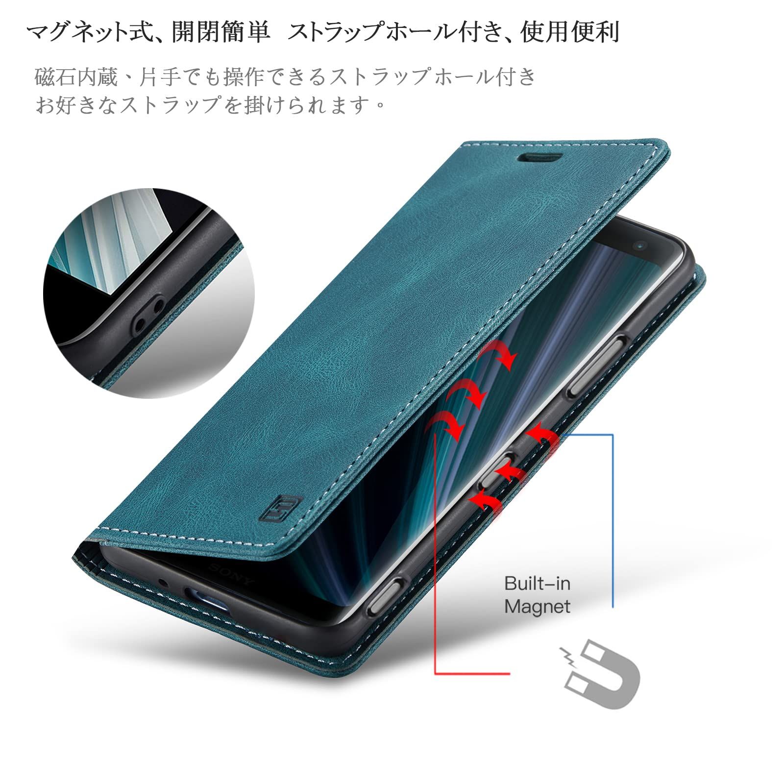 SENNWAK Xperia XZ2 ケース 手帳型 SO-03K case SOV37 702SO対応