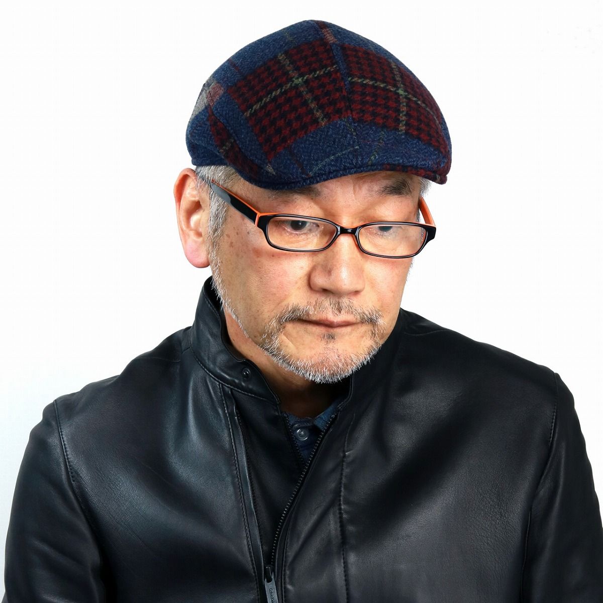 crambes (クランベス) フランス製 ハンチング BRIGHTON × USSY チェック ハンチング帽 メンズ レディース 帽子 アイビーキャップ ネイビー 系 【TB】