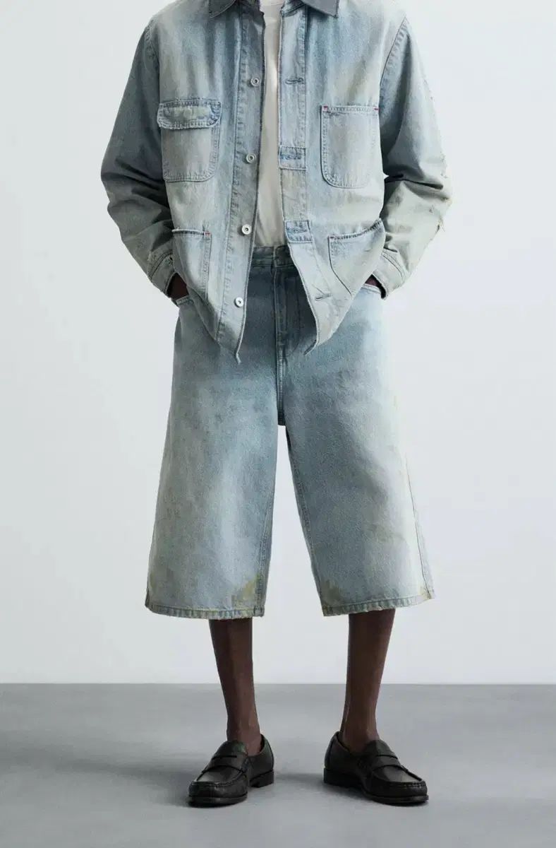 (新品) ZARA ヴィンテージ ウォッシュ デニム セットアップ