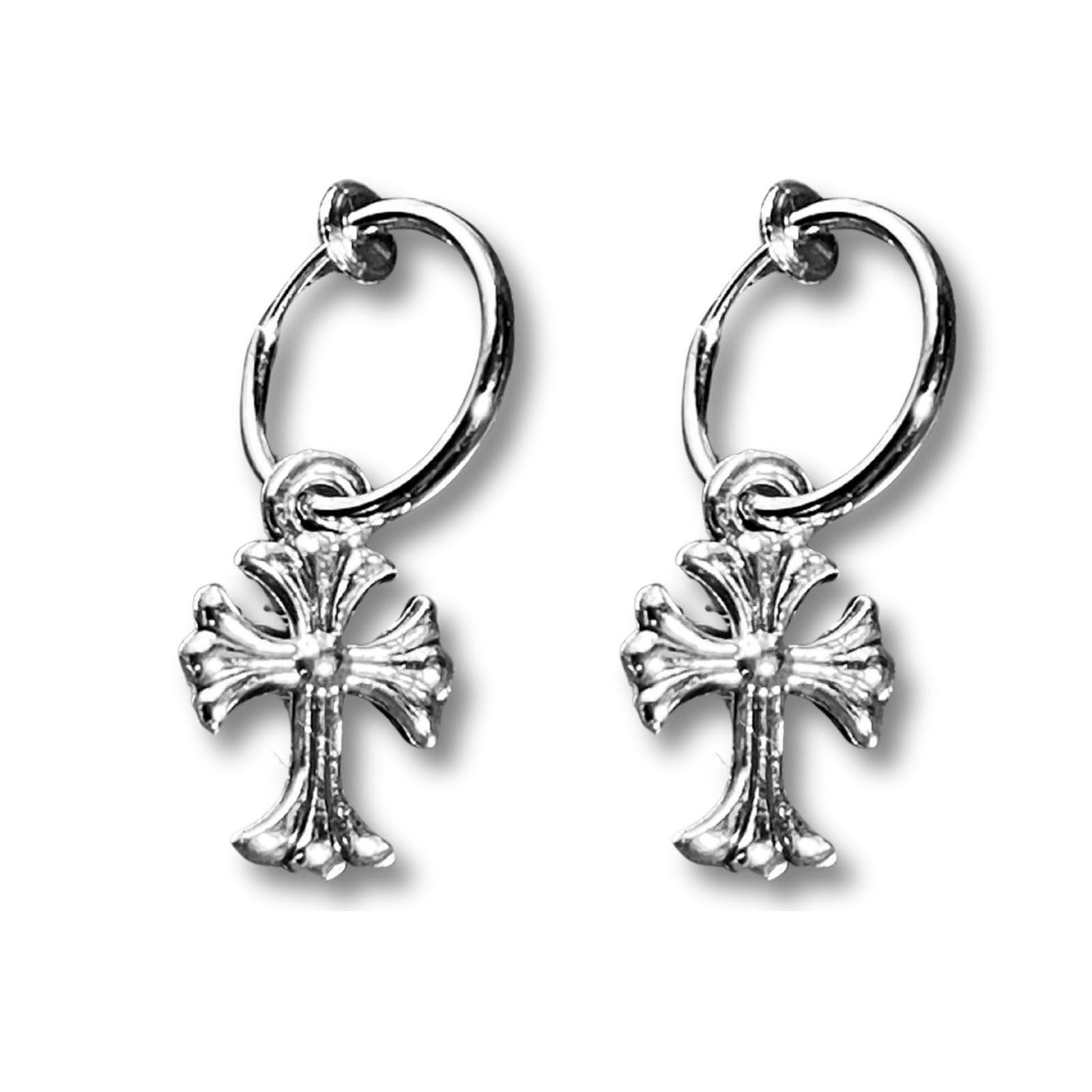 クロス チャーム フェイク ピアス フープ イヤリング ジミン BTS