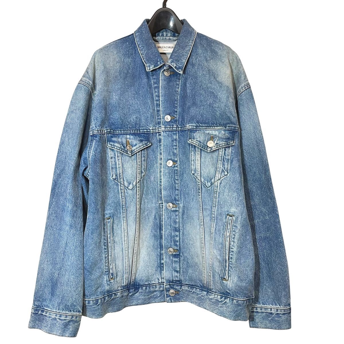 中古】BALENCIAGA バレンシアガ スプレープリント デニムジャケット