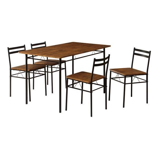 ダイニング5点セット （ブラウン） ダイニングセット ダイニング