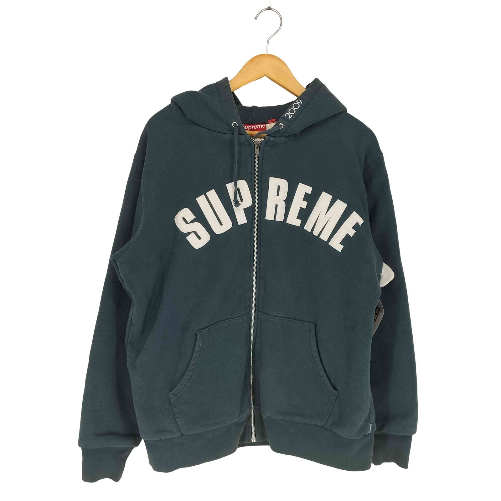 シュプリーム Supreme 09AW arch logo zip up hoodie メンズ L Logo 