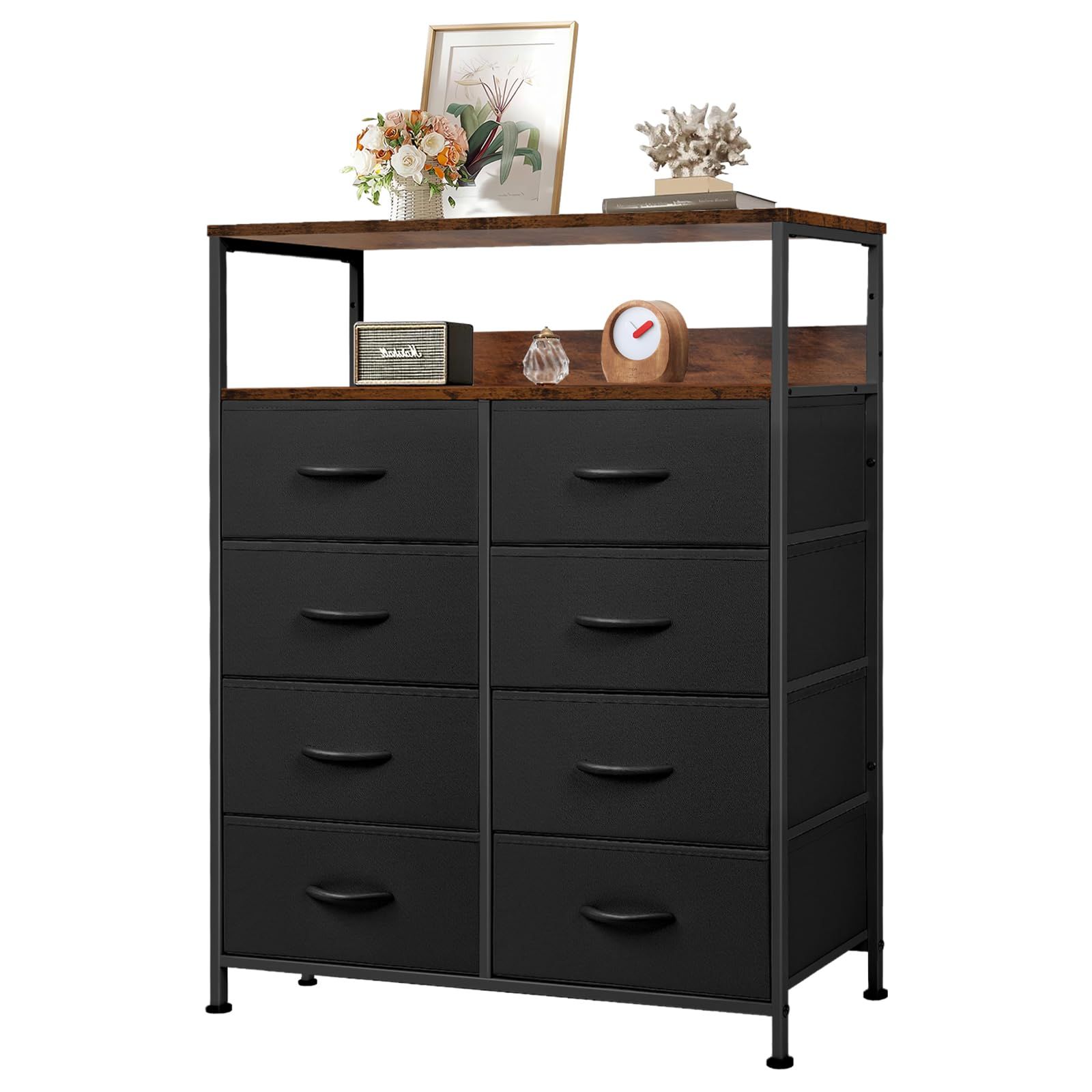 ClutterFree] チェスト タンス 2段棚 布製チェスト 引き出し 洋服