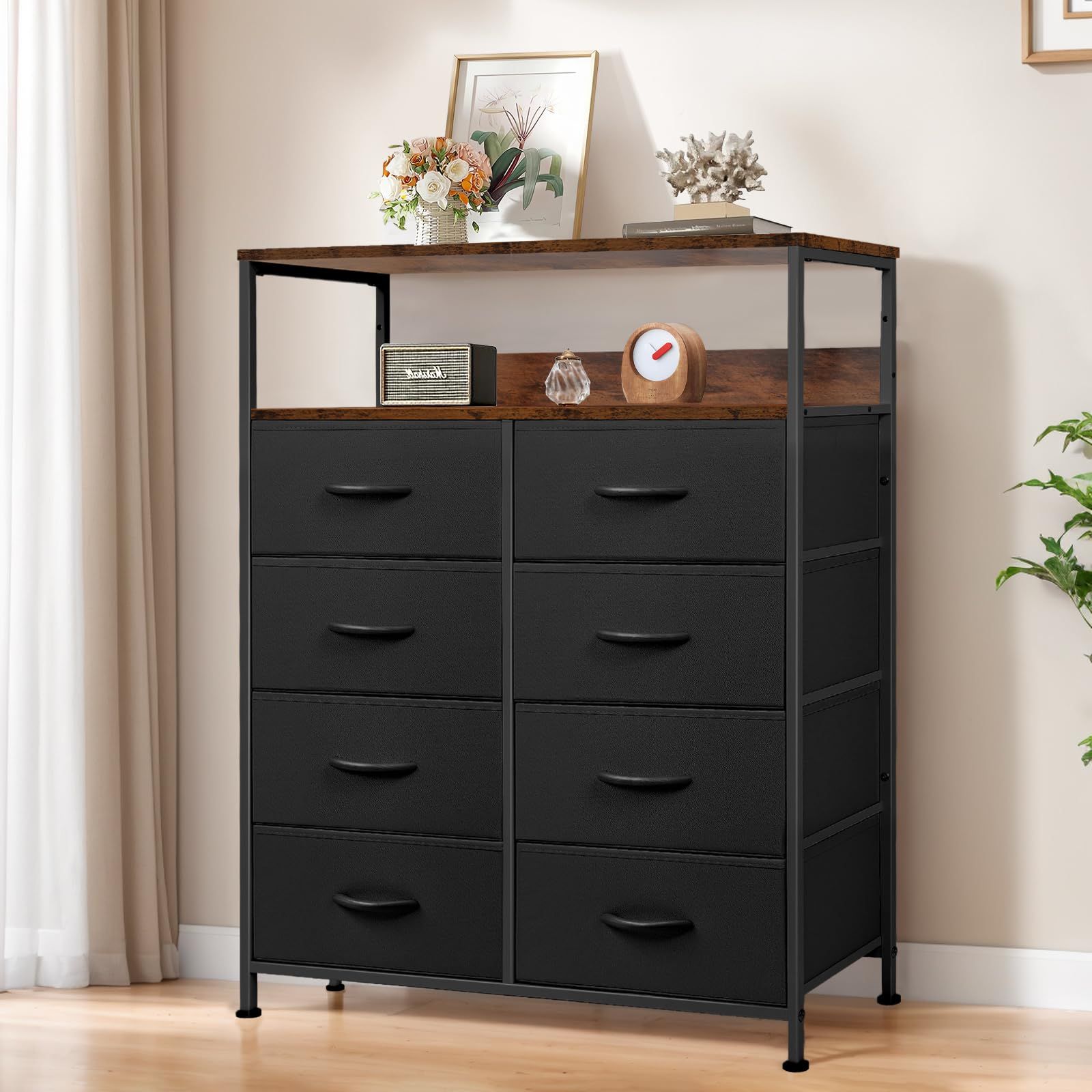 ClutterFree] チェスト タンス 2段棚 布製チェスト 引き出し 洋服