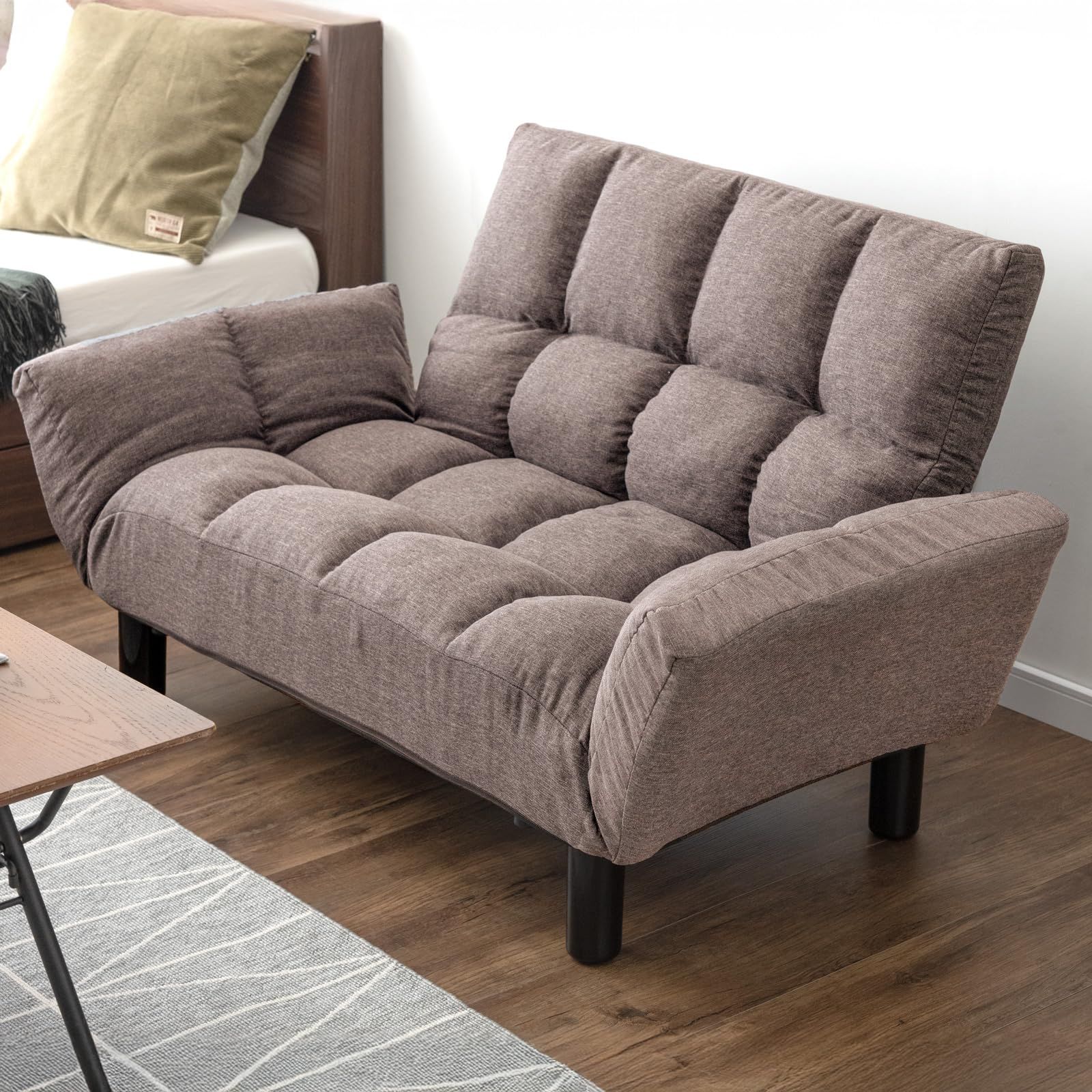 タンスのゲン ソファー 2人掛け リクライニング ひじ掛け ローソファ