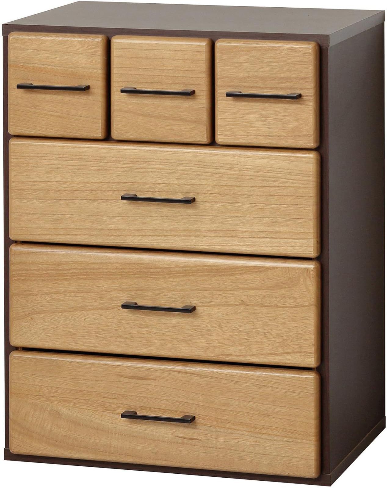 天然木自在チェスト6D 引き出し タンス 衣類収納 木製 シンプル 74×41