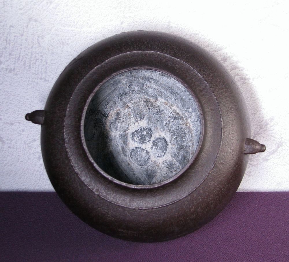 人間国宝 高橋敬典作 真形釜 共箱 未使用品 釜かん付 茶道具/26b034