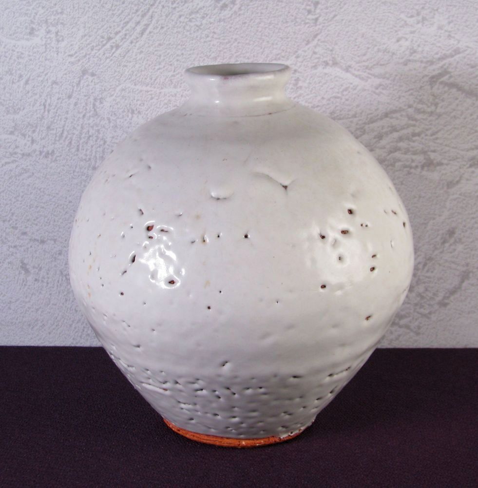 三輪栄造作 萩花入 高さ：22cm 極美品 共箱・共布 ※11代三輪休雪次男