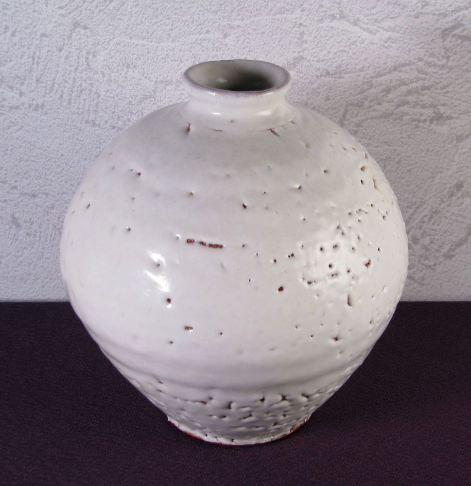 三輪栄造作 萩花入 高さ：22cm 極美品 共箱・共布 ※11代三輪休雪次男