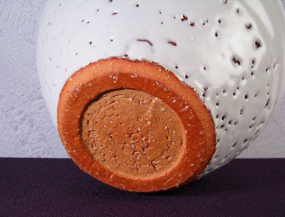 三輪栄造作 萩花入 高さ：22cm 極美品 共箱・共布 ※11代三輪休雪次男