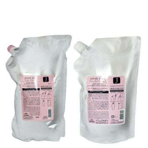 新品 【セット】 ミルボン MILBON ジェミールフラン ヒートグロス シャンプー J 2500mL + トリートメント J 2500g 【レフィル】 シャンプー トリートメントセット
