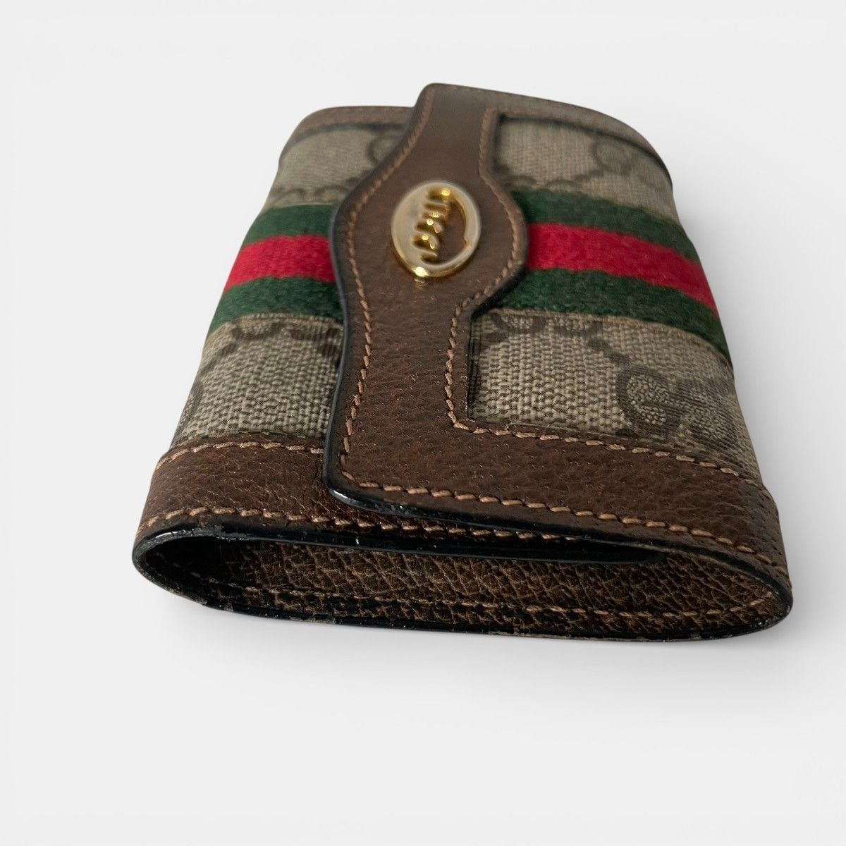 GUCCI オールドグッチ 8連キーケース GG シェリーライン 筆記体ロゴ