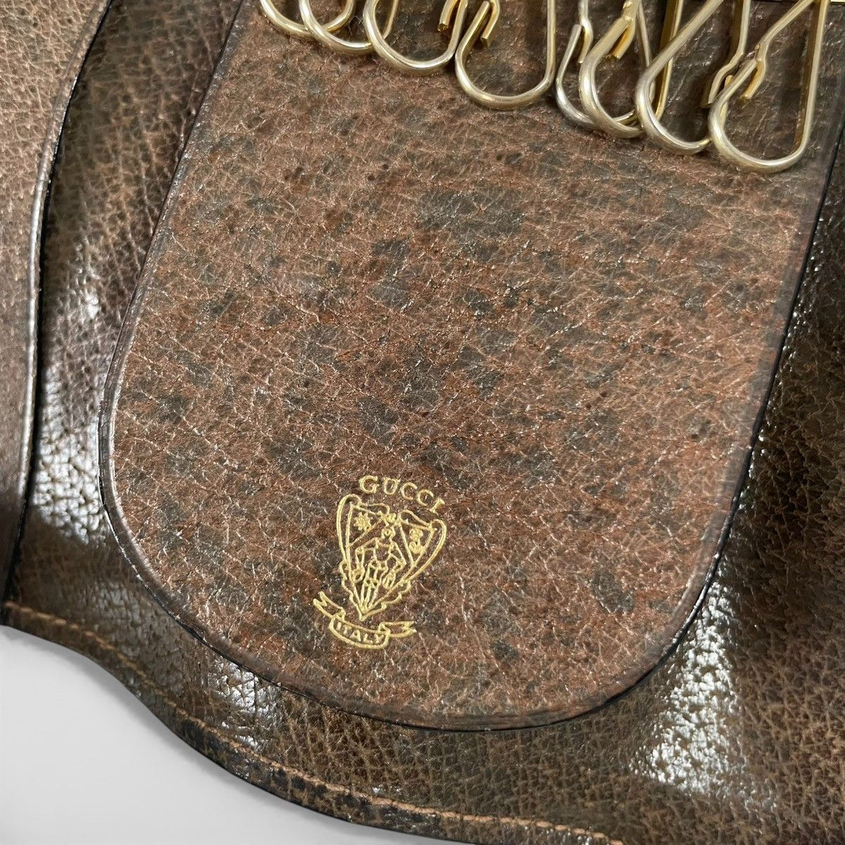 GUCCI オールドグッチ 8連キーケース GG シェリーライン 筆記体ロゴ
