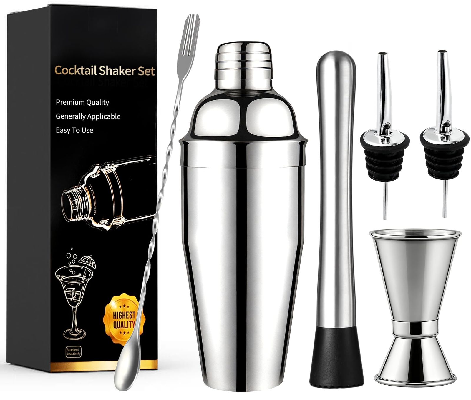カクテルシェイカー 6点セット カクテル セット 道具 550ml カクテル