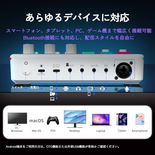 ディルヴォ ゲーミング オーディオ ミキサー オーディオ