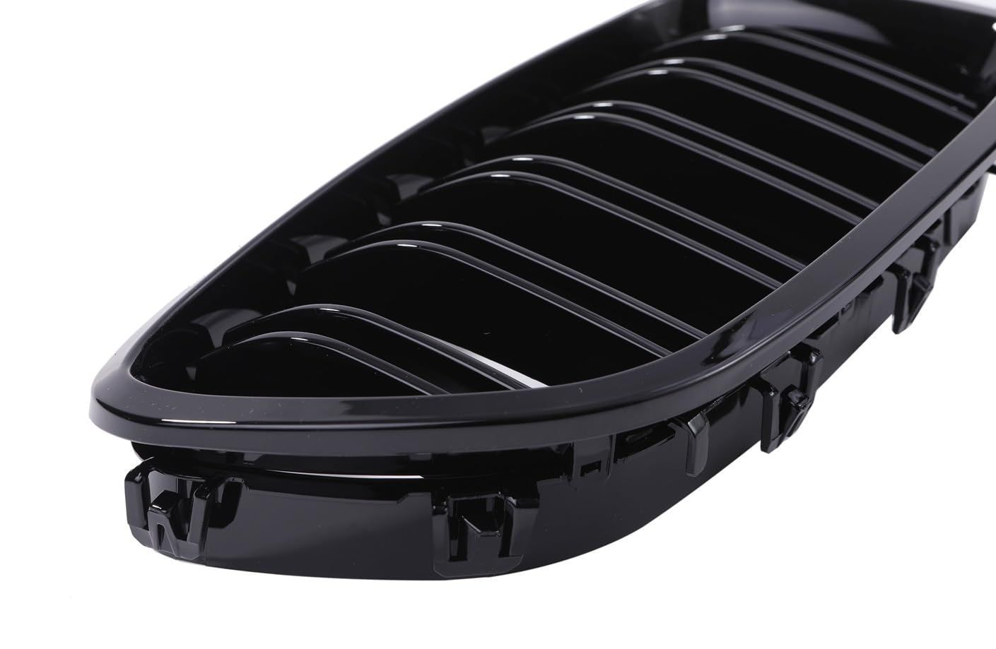 グロス グリル ブラック 艶あり ダブルフィン 黒 キドニー ABS製 5