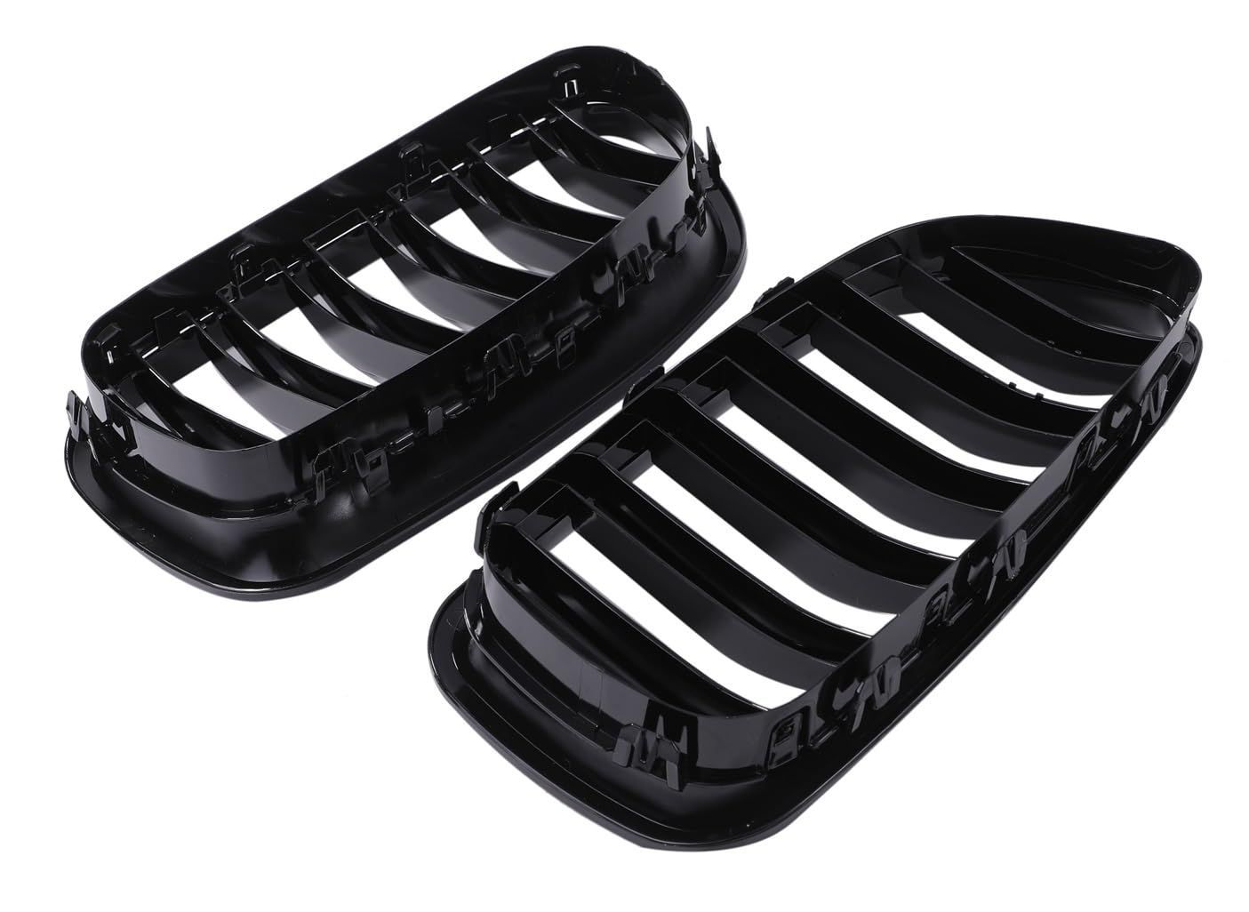 グロス グリル ブラック 艶あり ダブルフィン 黒 キドニー ABS製 5