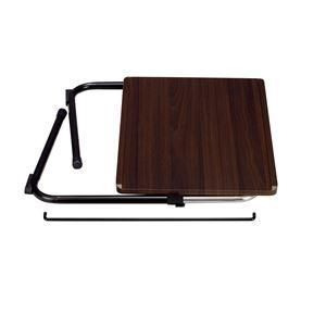 フォールディング サイドテーブル 〔ブラウン〕 幅535mm スチール