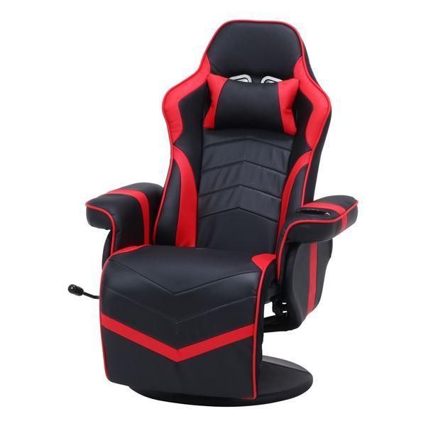 ゲーミングチェア リクライニングチェア 約幅84cm ブラック×レッド