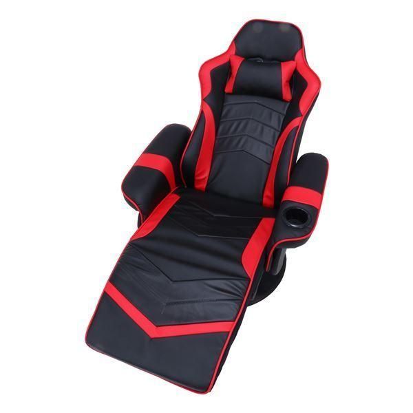 ゲーミングチェア リクライニングチェア 約幅84cm ブラック×レッド